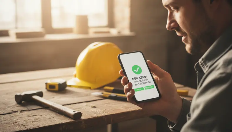 Contractor receiving qualified leads from homeowners